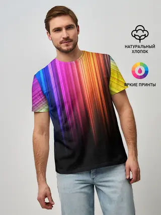 Мужская базовая футболка / НЕОНОВЫЙ ЦВЕТ