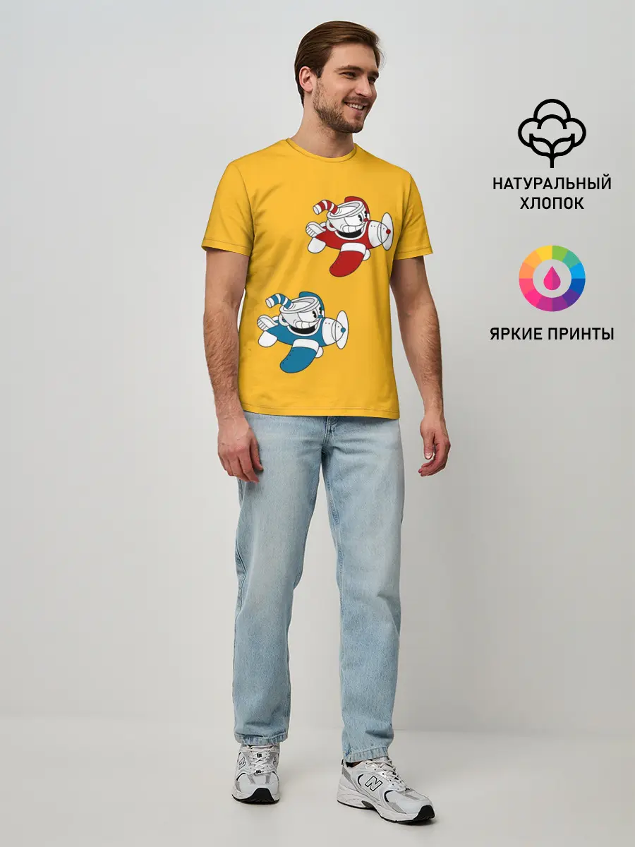 Мужская базовая футболка / CUPHEAD