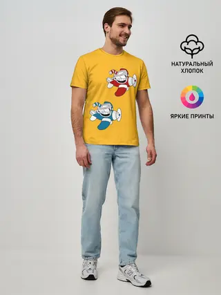 Мужская базовая футболка / CUPHEAD