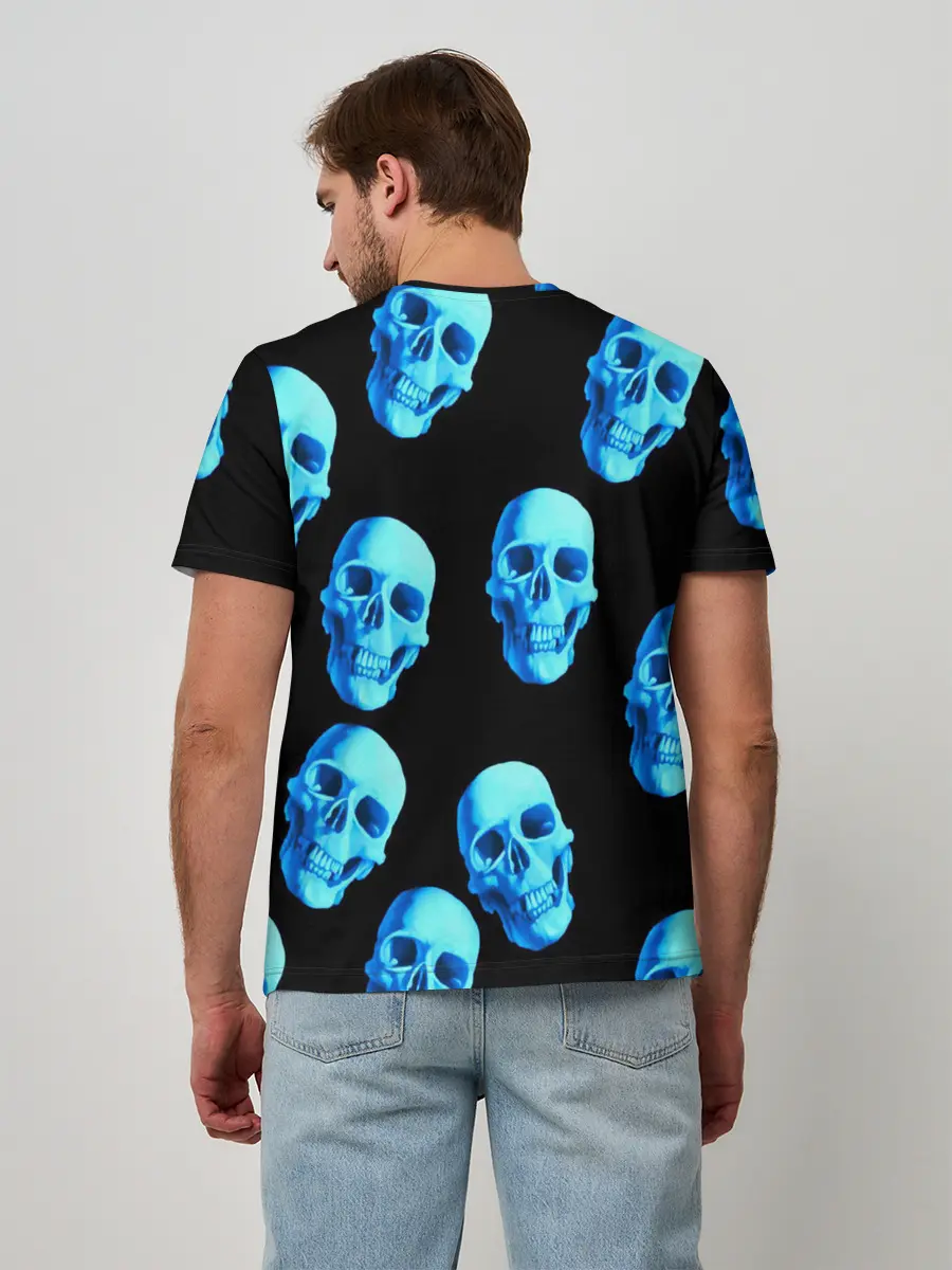 Мужская базовая футболка / Черепа стиль
