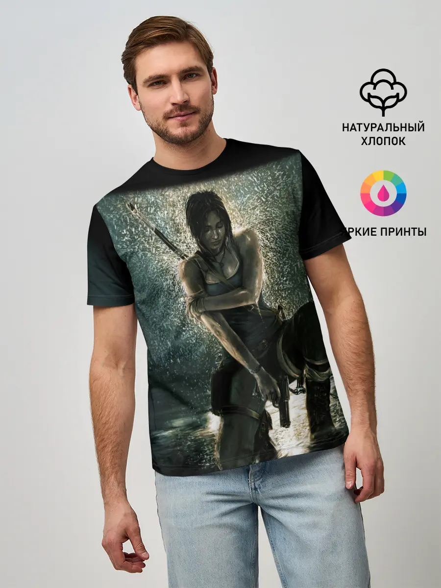 Мужская базовая футболка / TOMB RAIDER