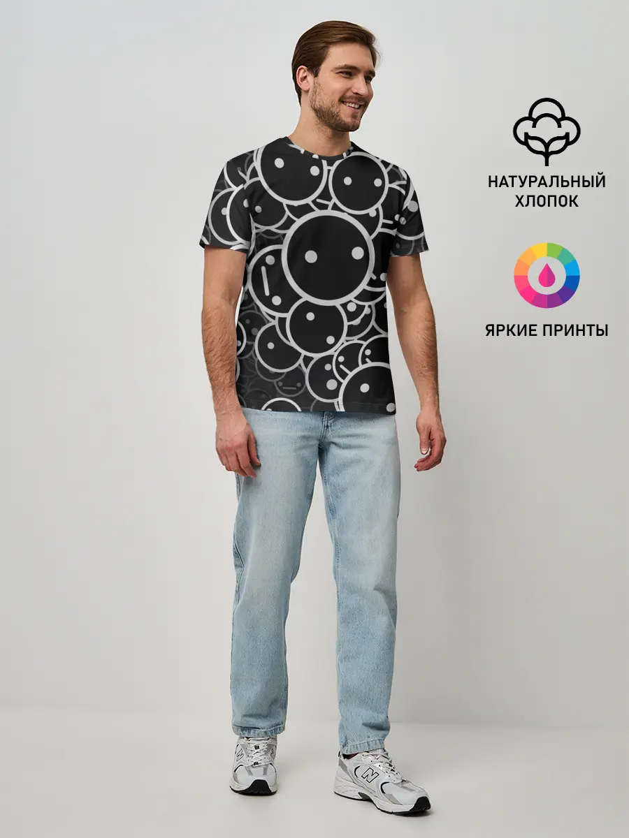 Мужская базовая футболка / Smile Texture