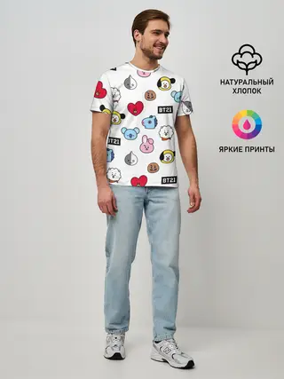 Мужская базовая футболка / BTS | БТС | BANGTAN BOYS | BT21