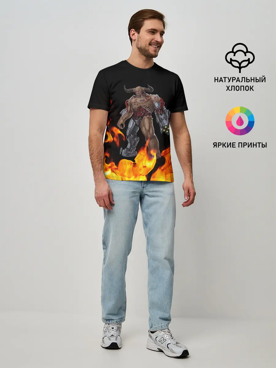 Мужская базовая футболка / CYBER DEMON | КИБЕР ДЕМОН