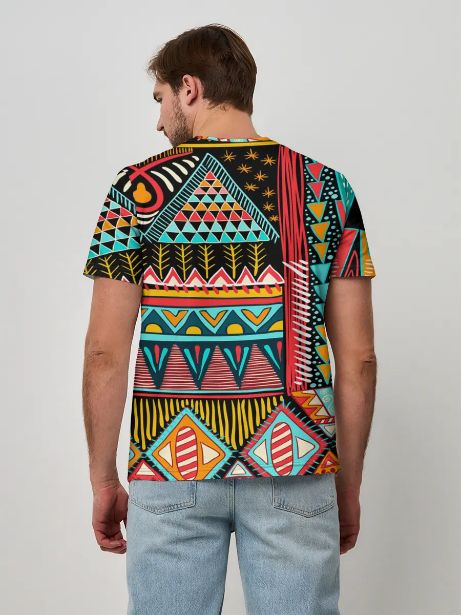 Мужская базовая футболка / Африканский стиль