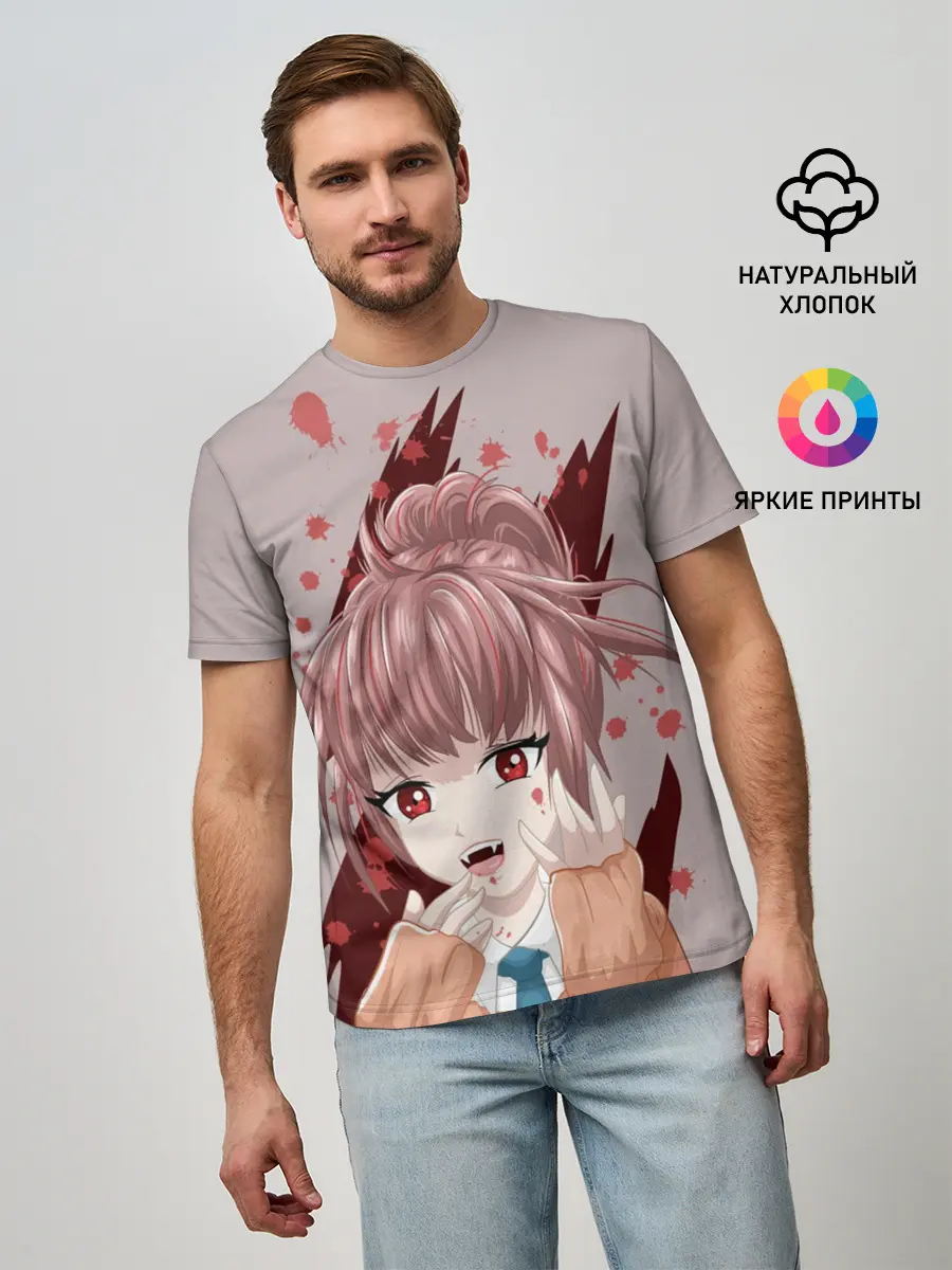 Мужская базовая футболка / Аниме-вампир