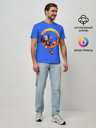Мужская базовая футболка / SONIC