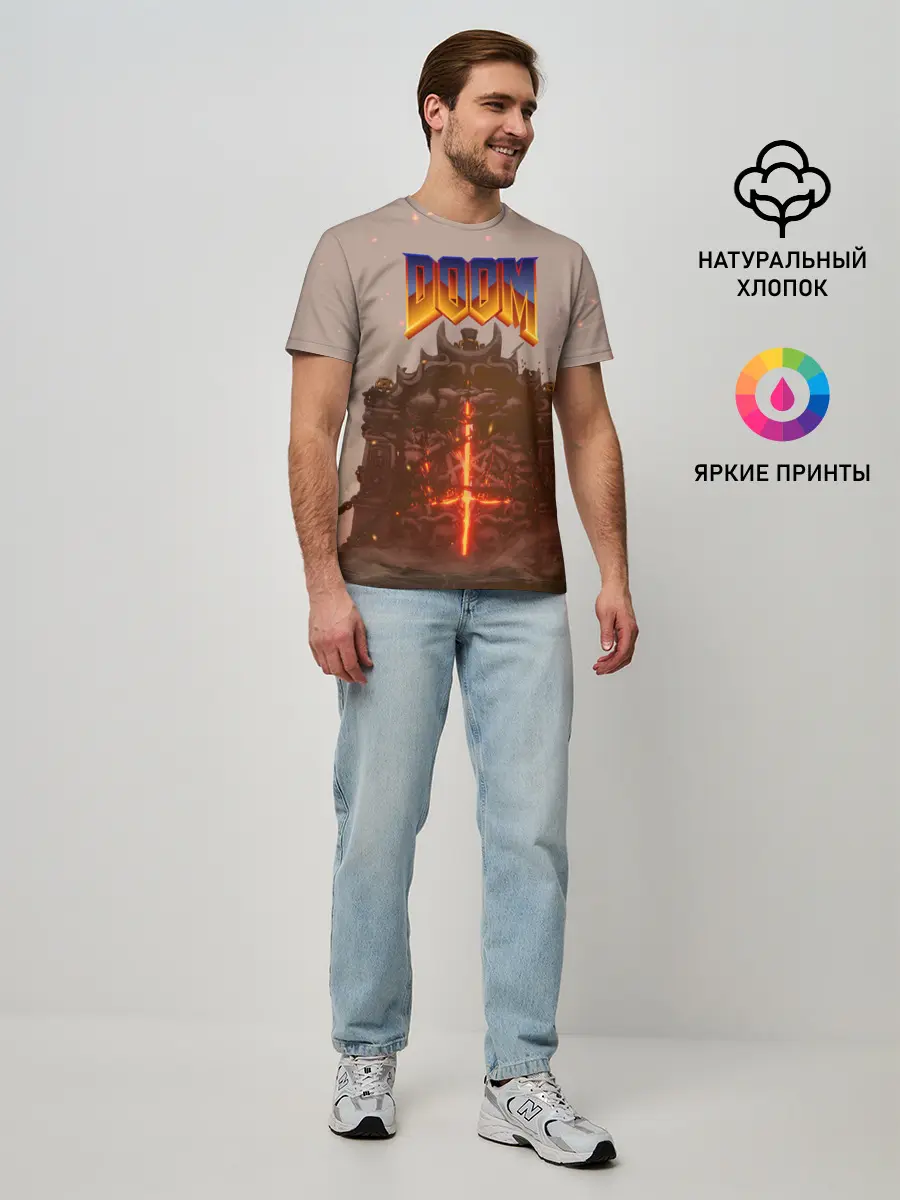 Мужская базовая футболка / DOOM | ДУМ
