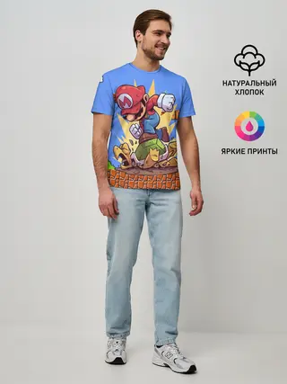 Мужская базовая футболка / Марио