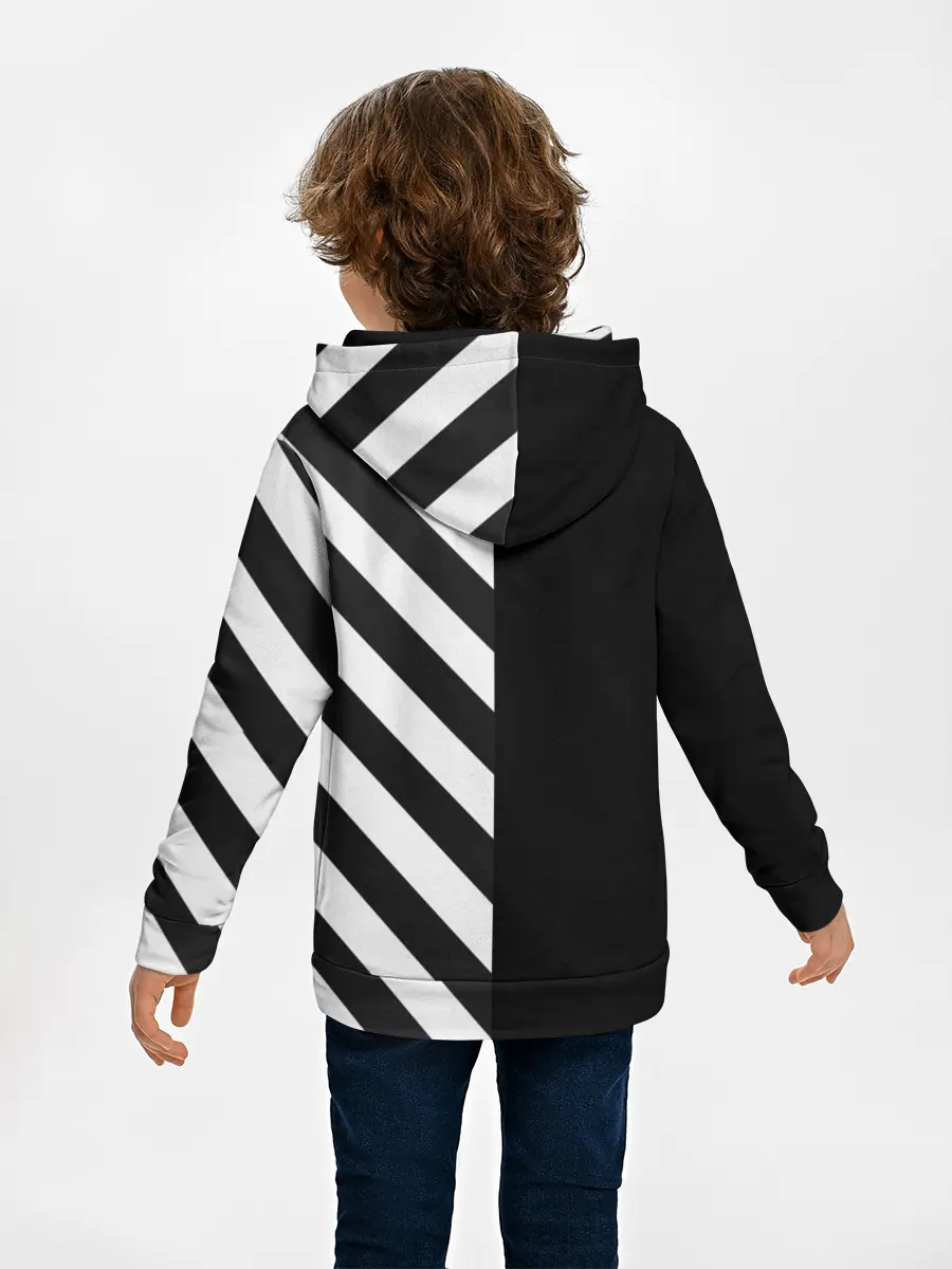 Детское худи / Черно-Белые Полосы