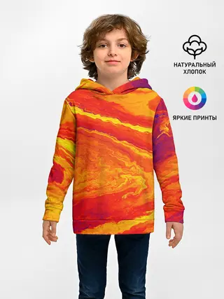 Детское худи / ПЯТНО ЮПИТЕРА | ОРАНЖЕВЫЙ ГРАНЖ