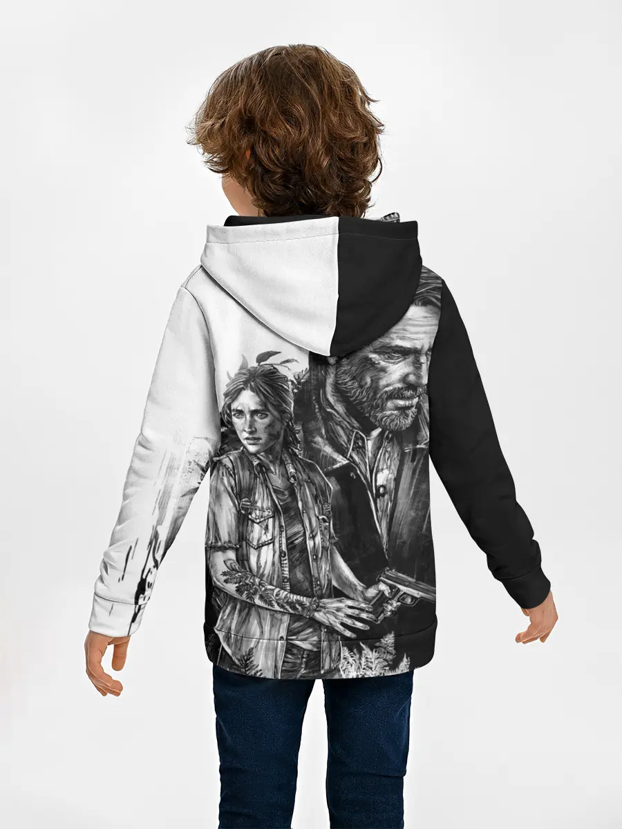 Детское худи / THE LAST OF US ЧЁРНО БЕЛЫЙ