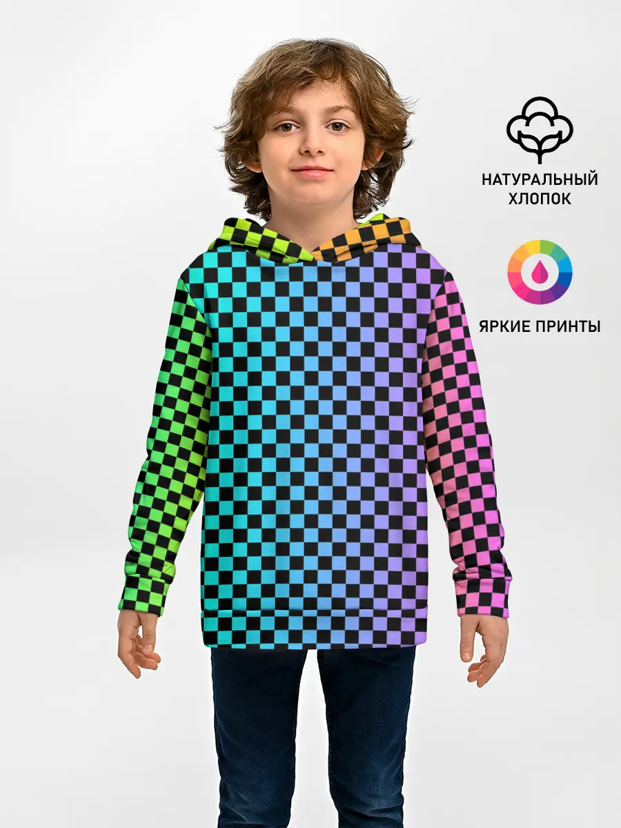 Детское худи / Checkerboard Color