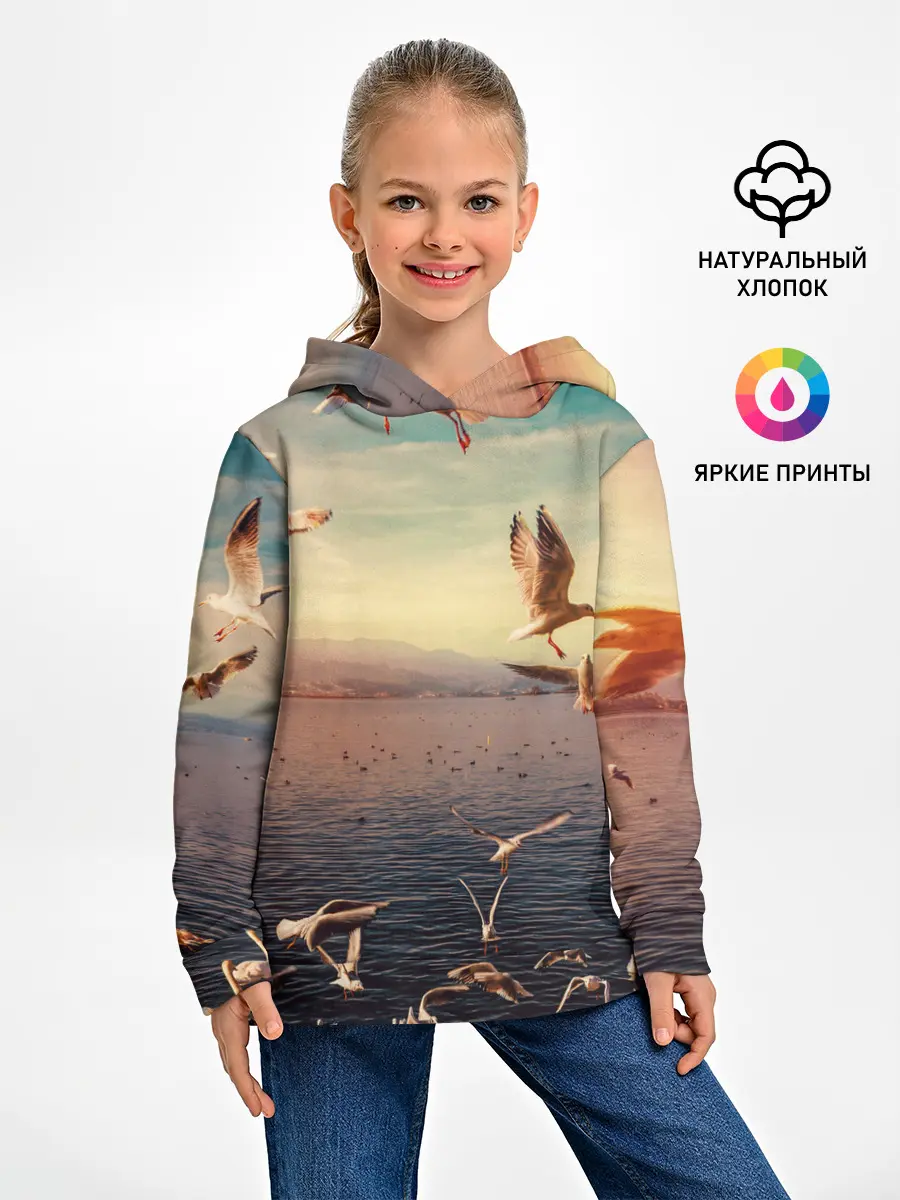 Детское худи / Чайки на воде
