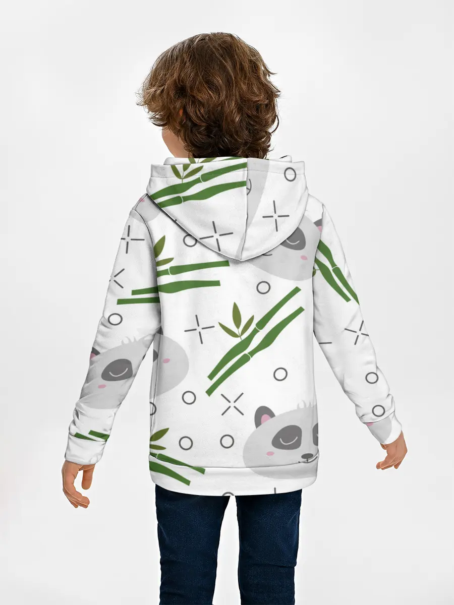 Детское худи / Панда с бамбуком