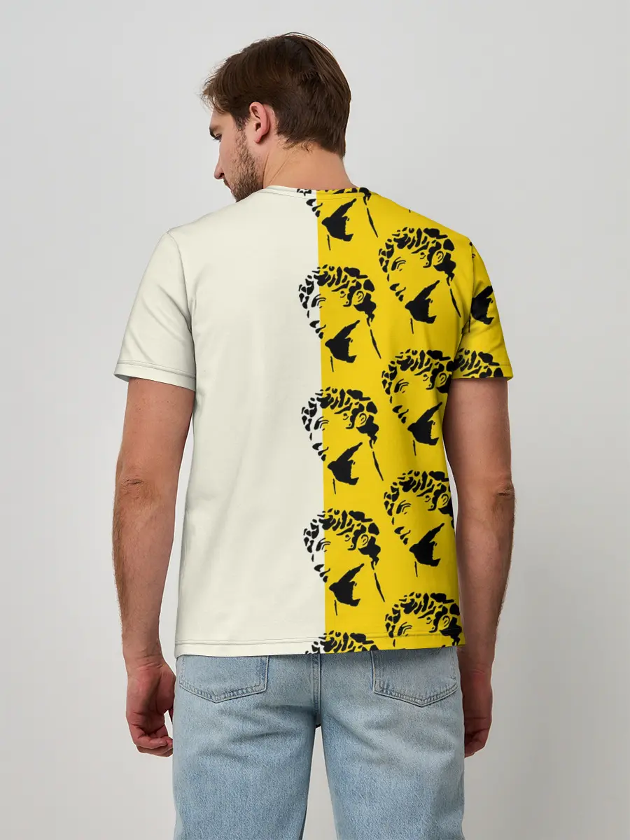 Мужская базовая футболка / Скульптура монограмма