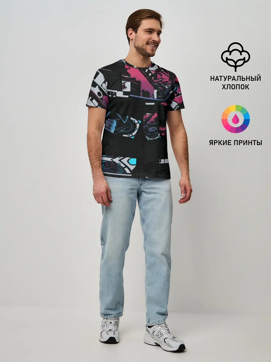 Мужская базовая футболка / Неонуар | CS:GO