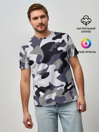 Мужская базовая футболка / Городской камуфляж