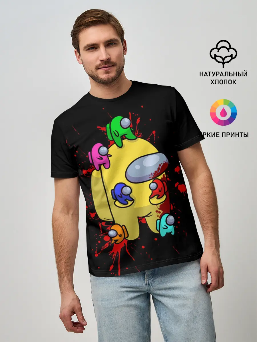 Мужская базовая футболка / Among Us | Амонг Ас