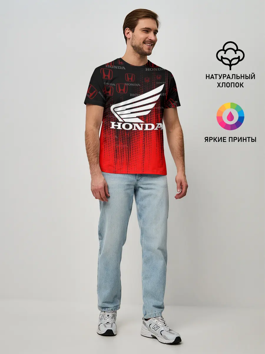Мужская базовая футболка / HONDA