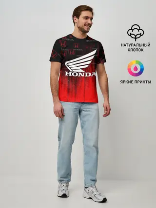 Мужская базовая футболка / HONDA