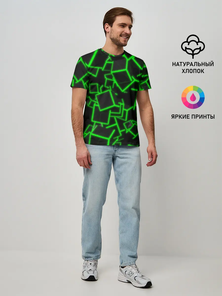 Мужская базовая футболка / Cyber cube