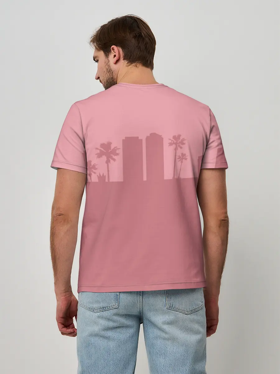 Мужская базовая футболка / GTA VC - Девушка с мартини