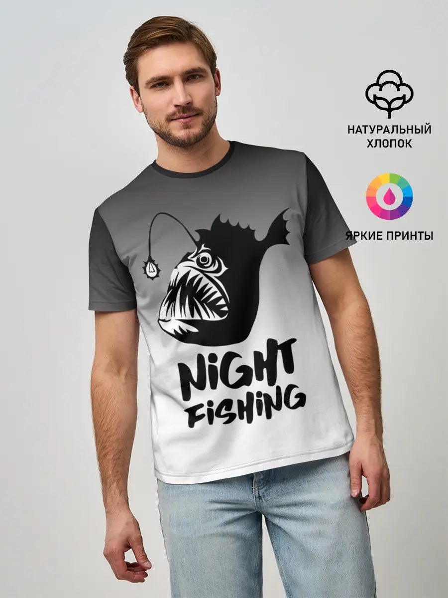 Мужская базовая футболка / Рыба удильщик