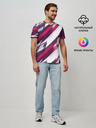 Мужская базовая футболка / Абстракция ,,Пламя