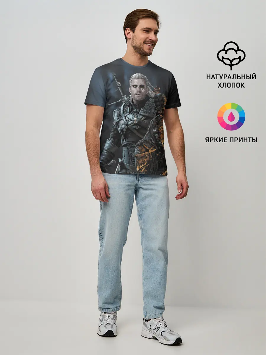 Мужская базовая футболка / Геральт Ведьмак