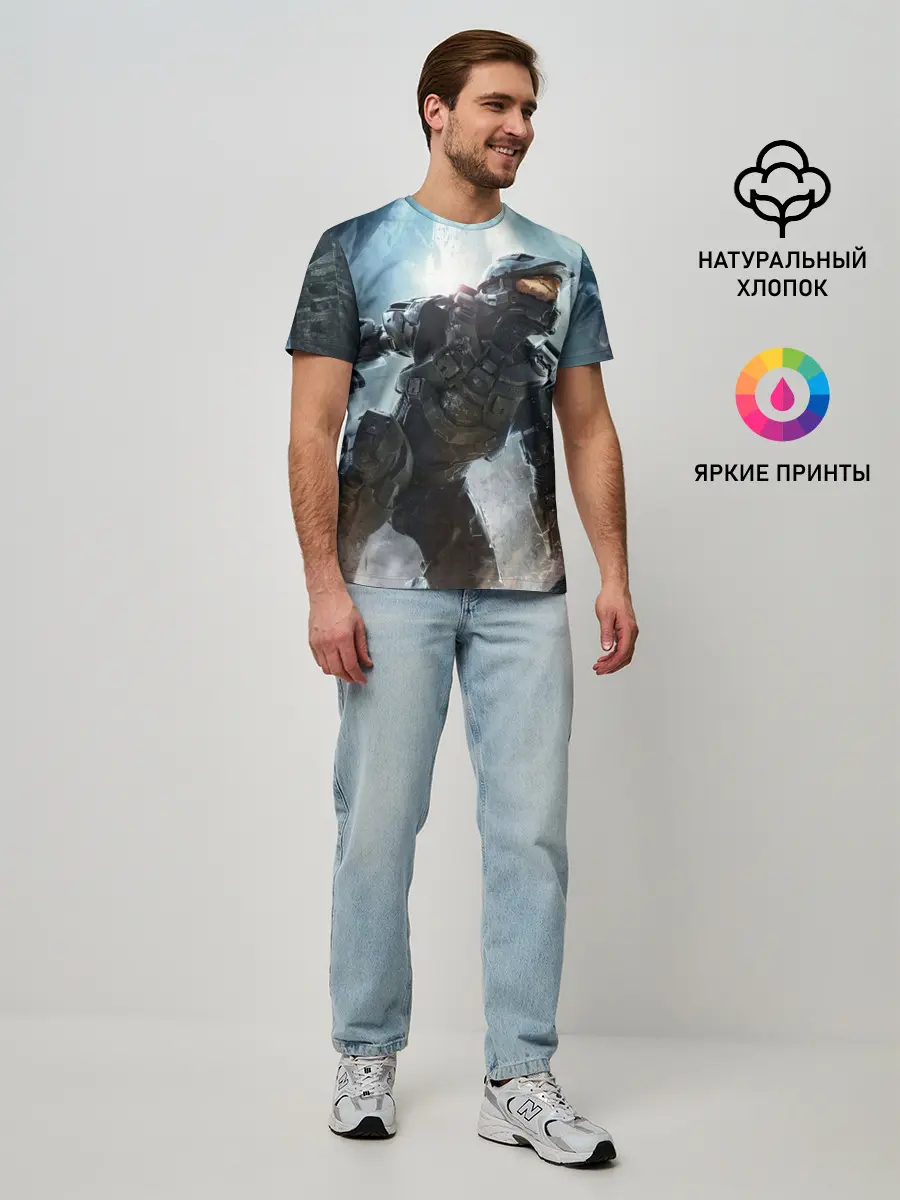 Мужская базовая футболка / Halo