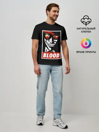 Мужская базовая футболка / Алукард Blood