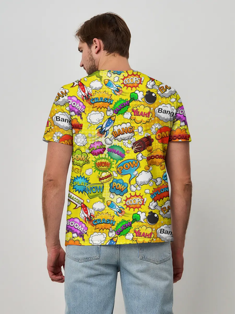 Мужская базовая футболка / Pop art