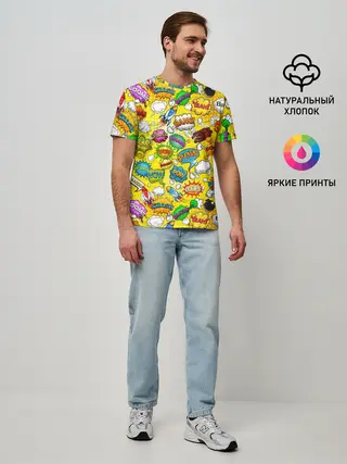Мужская базовая футболка / Pop art