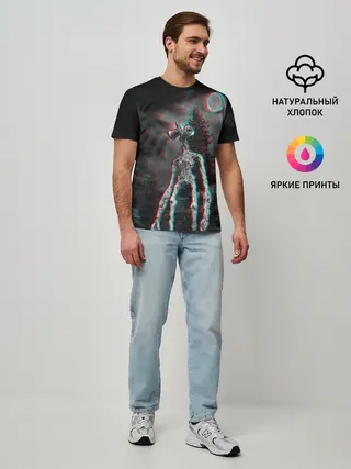 Мужская базовая футболка / Siren Head Horror