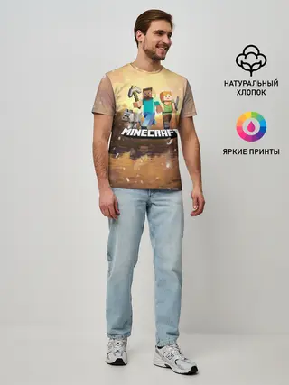 Мужская базовая футболка / Minecraft / Майнкрафт