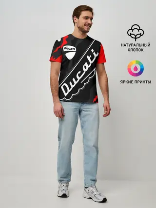 Мужская базовая футболка / DUCATI / ДУКАТИ / SPORT