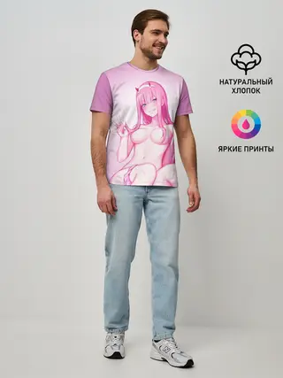 Мужская базовая футболка / ноль два голенькая