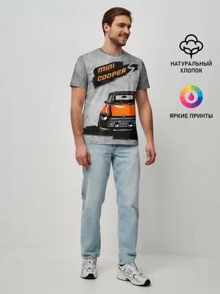 Мужская базовая футболка / Maшина Mini