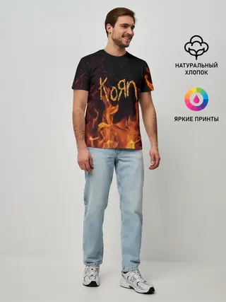 Мужская базовая футболка / Korn