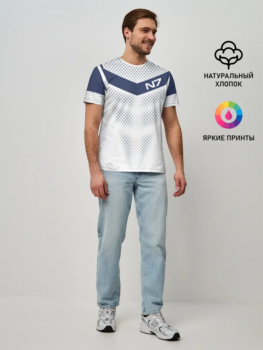 Мужская базовая футболка / Mass Effect N7