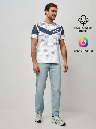 Мужская базовая футболка / Mass Effect N7