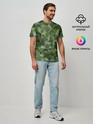 Мужская базовая футболка / Canvas Green Camo