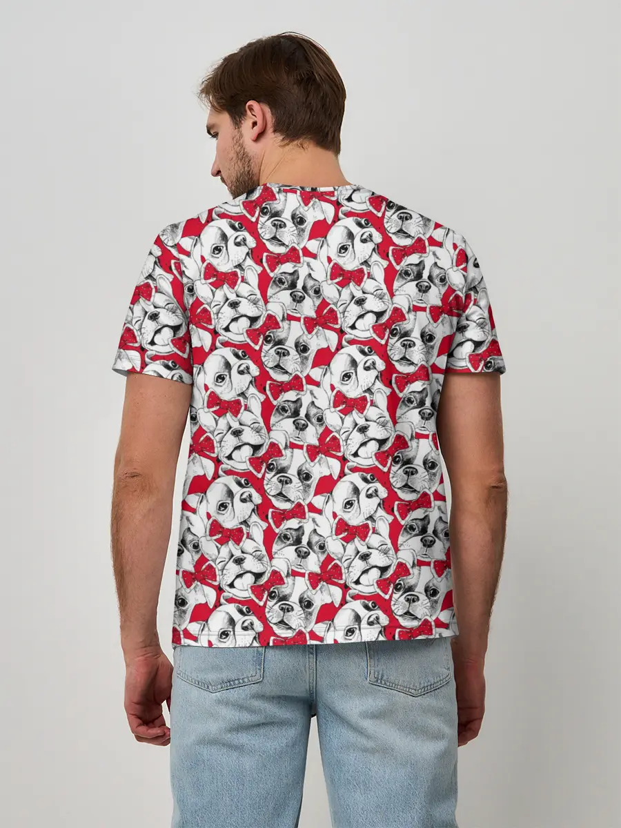 Мужская базовая футболка / Французский Бульдог