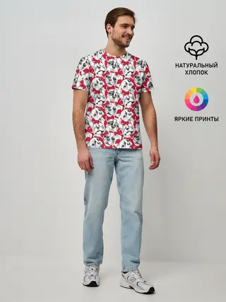 Мужская базовая футболка / Французский Бульдог