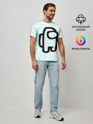 Мужская базовая футболка / AMONG US / АМОНГ АС