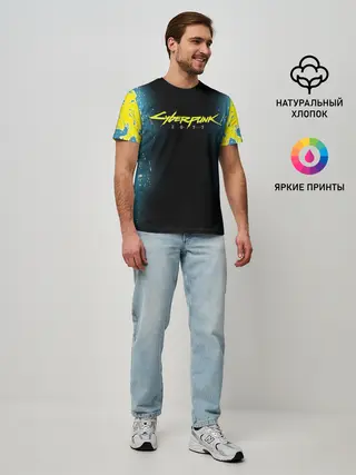 Мужская базовая футболка / CYBERPUNK 2077 | КИБЕРПАНК 2077