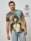 Мужская базовая футболка / Чжун Ли, Zhongli, Genshin Impact