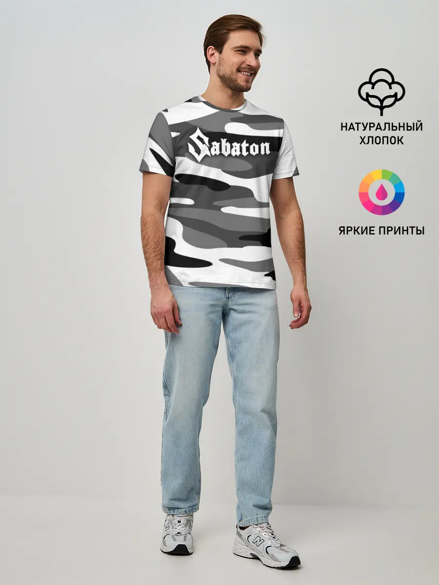 Мужская базовая футболка / Камуфляж Sabaton