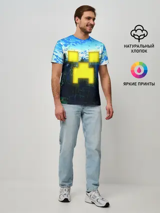 Мужская базовая футболка / Minecraft / Майнкрафт